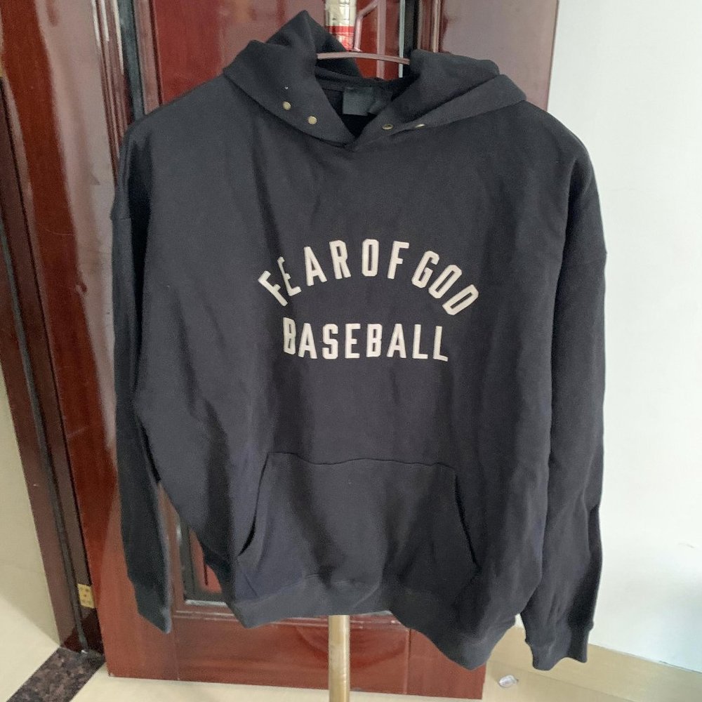 Fear of god  hoodie pretty FOG men's black thick hoodie